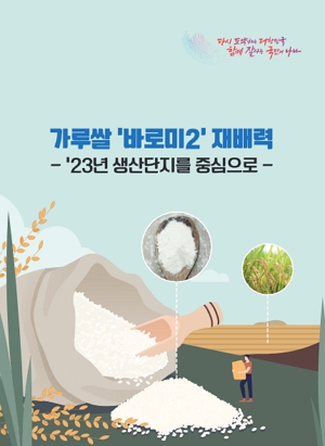 가루쌀'바로미2' 재배력 '23년 생산단지를 중심으로