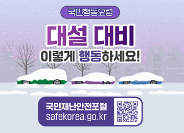 국민행동요령 대설 대비 이렇게 행동하세요! 국민재난안전포털 safekorea.go.rk